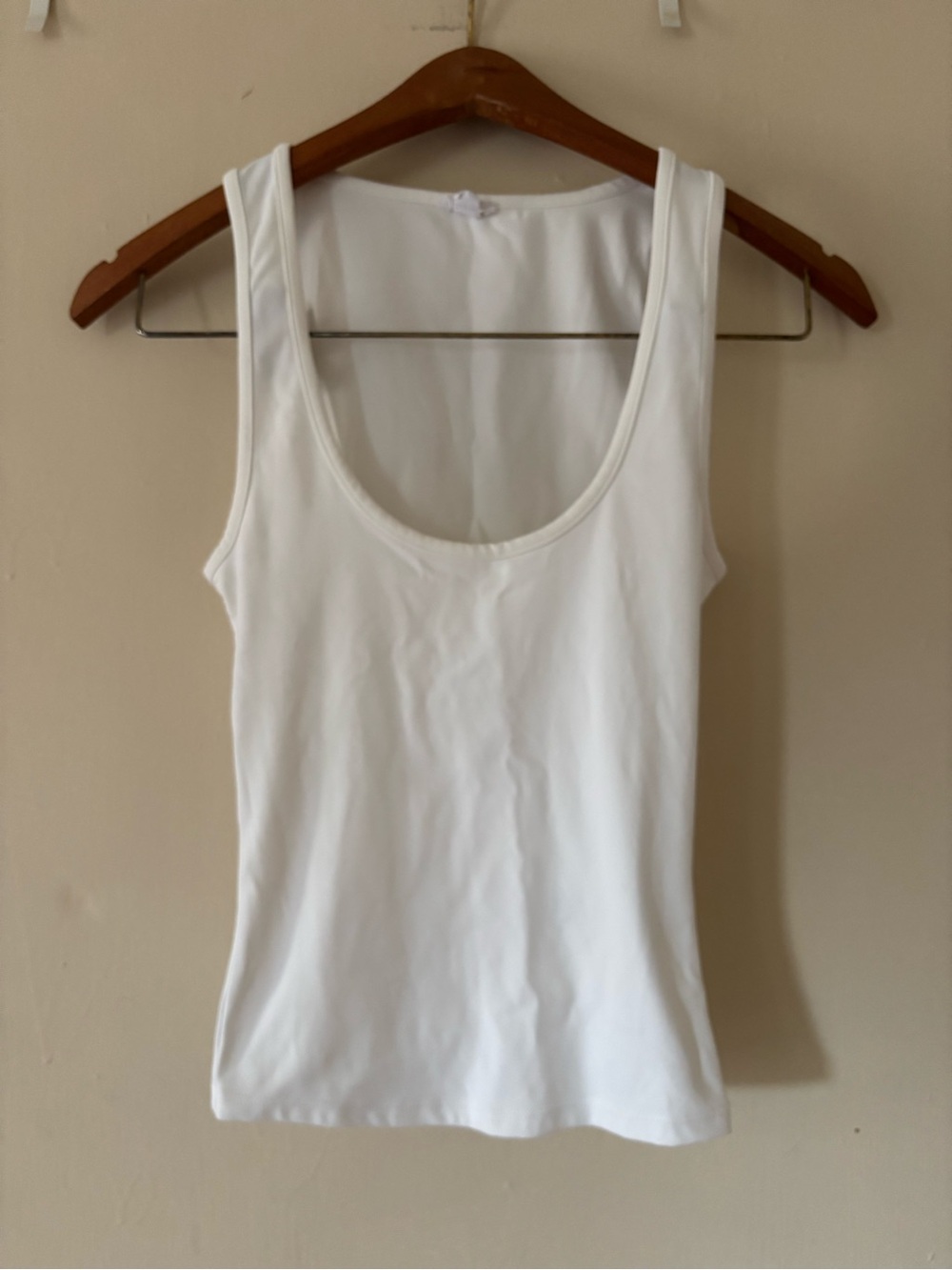 Garage White Scoop Neck Tank Top